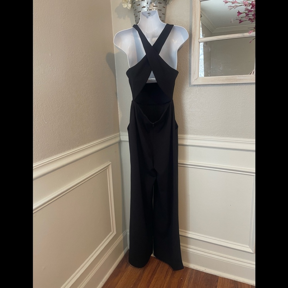 Crystal Sky Jumpsuit with criss cross back